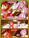 anthro bdsm bodily_fluids bondage bound bruised clothing crying detailed_background dialogue duo female fur green_eyes hands_tied handwear hat headgear headwear kidnapping male purple_eyes restraints rope rope_bondage tears text breech_loader toso sega sonic_the_hedgehog_(series) amy_rose knuckles_the_echidna echidna eulipotyphlan hedgehog mammal monotreme 2020 absurd_res comic english_text hi_res