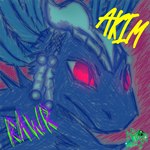 anthro blue_body blue_fur fur male red_eyes solo text unknown_artist american_mythology aztec_mythology mesoamerican_mythology mythology quetzalcoatl deity dragon mythological_creature mythological_scalie scalie 1:1 headshot_portrait portrait