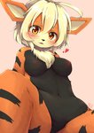 ahoge anthro anthrofied arcanine areola black_body black_fur black_nose black_stripes blush breasts brown_eyes canid chest_tuft cute_fangs digital_media_(artwork) eyebrows featureless_crotch female female_anthro front_view fur generation_1_pokemon hair hands_behind_back heart_symbol hi_res iris kemono looking_at_viewer low-angle_view mammal medium_breasts multicolored_body multicolored_eyes multicolored_fur navel nintendo nude open_mouth open_smile orange_body orange_ears orange_fur pink_background pokemon pokemon_(species) pokemorph portrait prick_ears pupils red_areola red_pupils red_tongue shiitakemeshi short_hair signature simple_background sitting smile solo spread_legs spreading stripes three-quarter_portrait tongue tuft white_background white_body white_eyebrows white_fur white_hair white_inner_ear yellow_eyes