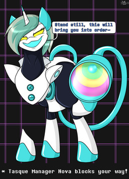 cell_tail female feral floating_hooves green_hair hair horn imminent_hypnosis imminent_vore looking_at_viewer machine modular modular_anatomy open_mouth simple_background smile solo speech_bubble tail tail_mouth text unusual_anatomy unusual_tail yellow_eyes novaspark deltarune hasbro my_little_pony mythology undertale_(series) fan_character nova_spark tasque_manager darkner equid equine horse hybrid mammal mythological_creature mythological_equine pony robot tatzlpony unicorn digital_media_(artwork) english_text hi_res
