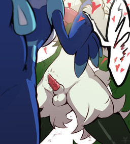 ambiguous_gender anthro balls biped duo erection faceless_ambiguous faceless_anthro faceless_character faceless_male fingers fur genitals heart_symbol male nude nude_ambiguous nude_anthro nude_male penis standing tail tenebscuro nintendo pokemon generation_9_pokemon meowscarada pokemon_(species) quaquaval 2026 digital_drawing_(artwork) digital_media_(artwork) hi_res