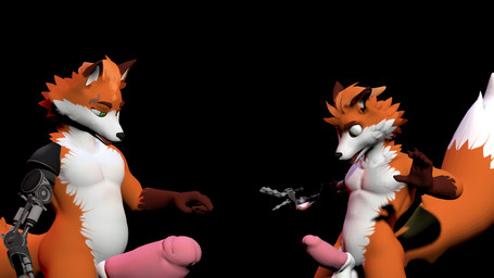 anthro big_penis duo genitals huge_penis hyper hyper_genitalia hyper_penis male male/male penis size_difference slightly_chubby timejumpingfox justin_arcmoore_(timejumpingfox) canid canine fox humanoid mammal 16:9 3d_(artwork) digital_media_(artwork) hi_res source_filmmaker_(artwork) widescreen