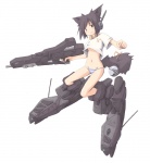 assault_rifle bell black_hair bottomwear breasts cat_tail clothing cybernetic_leg cybernetic_limb female gun hair jingle_bell low-leg_panties lowleg mecha_musume midriff panties pattern_bottomwear pattern_clothing pattern_panties pattern_underwear ranged_weapon rifle robot_ears shirt short_hair slim solo striped_bottomwear striped_clothing striped_panties striped_underwear stripes thin_thighs topwear under_boob underwear weapon wind_lift keiryou_nikyaku armored_core_(series) fromsoftware animal_humanoid cat_humanoid felid felid_humanoid feline feline_humanoid humanoid mammal mammal_humanoid