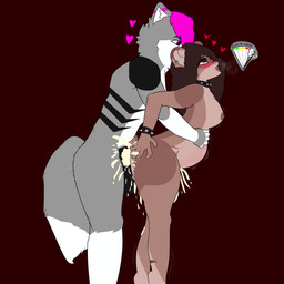 ahegao animal_genitalia animal_penis anthro belly belly_expansion black_penis blacky_infinity blackyinfinity bodily_fluids bracelet bulge collar cum cum_inflation cum_inside cum_meter duo equine_genitalia equine_penis expansion female from_behind_position genital_fluids genitals heart_eyes heart_symbol inflation jewelry looking_pleasured male male/female markings nipples penis sex simple_background simple_coloring size_difference spiked_collar spikes striped_markings stripes bear canid canine canis eulipotyphlan hedgehog mammal wolf 1:1 absurd_res hi_res