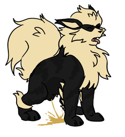 animal_genitalia animal_penis black_body black_fur bodily_fluids canine_genitalia canine_penis crouching eyes_closed feral fur genital_fluids genitals male peeing penis sheath simple_background solo spread_legs spreading standing tan_body tan_fur tongue tongue_out urine watersports white_background spikedcollar_(artist) nintendo pokemon arcanine generation_1_pokemon pokemon_(species) absurd_res hi_res