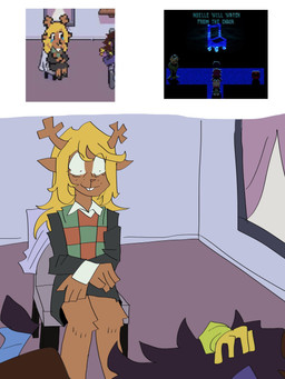anthro anthro_focus blonde_hair bodily_fluids buckteeth constricted_pupils cuck_chair cuckquean fake_screencap female female_anthro female_focus freckled_face freckles group hair inside long_hair looking_at_another male male/female mostly_offscreen_anthro mostly_offscreen_female mostly_offscreen_human mostly_offscreen_male offscreen_sex pupils screencap shitpost slim_anthro slim_female small_pupils smile solo_focus tears tears_of_sadness teeth text trio wide_eyed dillfem101 deltarune undertale_(series) kris_(deltarune) noelle_holiday susie_(deltarune) deer human lightner mammal new_world_deer reindeer 2025 3:4 digital_drawing_(artwork) digital_media_(artwork) english_description english_text flat_colors hi_res meme