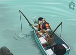 anthro boat caressing_head clothed clothing duo eyes_closed eyewear fishing_rod fully_clothed fully_clothed_anthro fully_clothed_male glasses holding_object lake male male/male male_anthro sleeping vehicle watercraft thekinkybear coach_dale luke_rider asinus canid canine canis donkey equid equine mammal wolf absurd_res hi_res