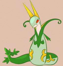 ambiguous_feral ambiguous_gender apode curled_tail eyelashes feral green_body green_markings leaf legless markings multicolored_body multicolored_skin pupils red_eyes serpentine simple_background slit_pupils snout solo tail tan_background two_tone_body two_tone_skin white_pupils white_sclera yellow_ears yellow_markings momensarada nintendo pokemon generation_5_pokemon pokemon_(species) serperior 2023 colored full-length_portrait hi_res portrait
