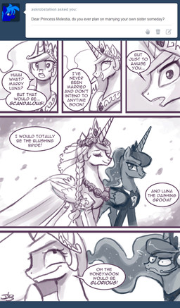 2013 clothing comic crown duo equine female feral friendship_is_magic headphones headset horn horse john_joseco mammal monochrome my_little_pony pony princess_celestia_(mlp) princess_luna_(mlp) smile unicorn winged_unicorn wings
Rating: Safe
Score: 15
User: masterwave
Date: June 26, 2013 2013 clothing comic crown duo equine female feral friendship_is_magic headphones headset horn horse john_joseco mammal monochrome my_little_pony pony princess_celestia_(mlp) princess_luna_(mlp) smile unicorn winged_unicorn wings
Rating: Safe
Score: 15
User: masterwave
Date: June 26, 2013