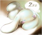 ambiguous_gender blush cinnamon_bun eyebrows eyes_closed feral food long_ears lying mouth_closed on_front pastry simple_background sleeping smile solo sound_effects text vowelless vowelless_sound_effect white_body zzz undyingsong cinnamoroll sanrio cinnamon_(cinnamoroll) food_creature lagomorph leporid mammal rabbit 2025 hi_res