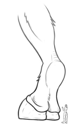 ambiguous_gender anthro dominant duo hooves macro male male/male micro size_difference rubyglow bun_morozov demon equid equine lagomorph leporid mammal rabbit monochrome