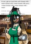 anthro apron apron_only arm_tuft blush bodily_fluids bottomless bottomless_female breasts chest_tuft claws clothed clothing collar container count cup dialogue_box dreadlocks dual_holding ear_piercing ear_ring ellipsis facial_piercing female green_apron green_clothing hat headgear headwear holding_container holding_cup holding_object holding_pen ice jewelry metal metal_teeth mostly_nude necklace nipple_piercing nipple_slip nipples nose_piercing nose_ring number pen piercing repeated_text ring_piercing septum_piercing shoulder_tuft solo speech_bubble sweat sweatdrop text text_on_clothing text_on_hat text_on_headwear time timestamp tuft writing_utensil darkwolfhybrid i_mean_breast_milk starbucks nikole_(darkwolf) canid canine canis domestic_dog german_shepherd herding_dog husky hybrid mammal nordic_sled_dog pastoral_dog spitz absurd_res english_text hi_res meme