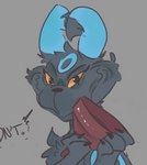 female feral funnel smile solo what why xurora dr._seuss nintendo pokemon grinch uma_(xurora) eeveelution generation_2_pokemon pokemon_(species) shiny_pokemon umbreon