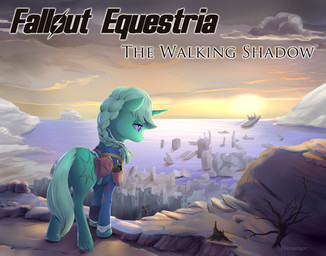 alternate_universe braided_hair cutie_mark detailed_background female feral hair hooves horn solo standing viwrastupr fallout fallout_equestria hasbro microsoft my_little_pony mythology fan_character equid equine horse mammal mythological_creature mythological_equine pony unicorn hi_res