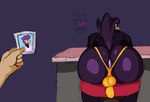 alternate_universe anthro balls bar_stool big_butt butt butt_focus clothed clothing daddy_kink duo feathers first_person_view furniture genitals huge_butt human_pov jockstrap looking_at_viewer male orange_clothing orange_jockstrap orange_underwear penis photo pov_hands purple_body solo_focus stool tail text underwear virgobiologist virgo_(virgobiologist) avian human mammal colored digital_drawing_(artwork) digital_media_(artwork) english_text shaded widescreen
