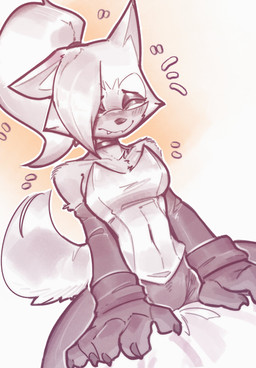 anthro biped blush breasts choker clothed clothing cute_fangs eyebrows eyes_closed fangs female fingers fur gloves grinding hair handwear jewelry navel necklace ponytail simple_background solo spread_legs spreading tail teeth c3ilin idw_publishing sega sonic_the_hedgehog_(comics) sonic_the_hedgehog_(idw) sonic_the_hedgehog_(series) whisper_the_wolf canid canine canis mammal wolf hi_res