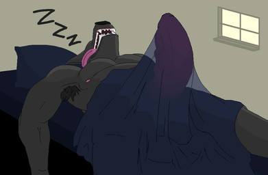 anthro armpit_hair balls_outline bed bed_sheet bedding biceps big_penis biped black_hair black_nose body_hair bulge clothed clothing detailed_bulge erection erection_under_clothing foreskin fur furniture genital_outline genitals grey_body grey_fur hair huge_penis humanoid_genitalia humanoid_penis inside long_foreskin long_tongue lying male morning_wood muscular muscular_anthro muscular_male open_mouth pecs penis pillow pink_tongue purple_penis sharp_teeth simple_background sleeping solo sound_effects teeth tongue tongue_out translucent unretracted_foreskin vein veiny_penis vowelless vowelless_sound_effect window zzz rodin mythology canid canine canis mammal mythological_canine mythological_creature werecanid werecanine werecreature werewolf wolf aliasing digital_media_(artwork)