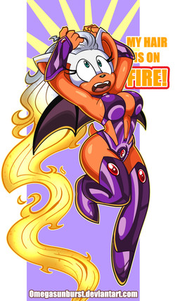 anthro big_breasts breasts cleavage clothed clothing cosplay female solo omegasunburst dc_comics sega sonic_the_hedgehog_(series) teen_titans rouge_the_bat starfire_(teen_titans) bat mammal 2015 3:5 absurd_res hi_res