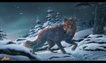 2021 ambiguous_gender balto balto_(series) black_bars canid canine canis detailed_background digital_media_(artwork) english_text feral forest fur grey_body grey_fur hi_res hybrid letterbox mammal night outside paws plant snow snowing solo standing text tree universal_studios wolf wolf250 wolfdog