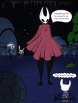 anthro female group speech_bubble text fogata hollow_knight team_cherry hornet_(hollow_knight) quirrel_(hollow_knight) the_knight_(hollow_knight) zote_(hollow_knight) arthropod humanoid vessel_(species) 3:4 hi_res spanish_text