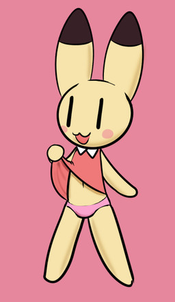 :3 anthro biped black_ear_tips black_eyes blush blush_stickers clothed clothed_anthro clothed_female clothing clothing_lift collared_dress dipstick_ears dress dress_lift ear_markings featureless_hands featureless_legs female female_anthro multicolored_ears navel open_:3 open_mouth open_smile panties pink_background pink_blush pink_clothing pink_panties pink_underwear presenting_panties presenting_underwear red_clothing red_dress simple_background smile solo standing toony two_tone_ears underwear vertical_bar_eyes mark_m animal_yokocho iyo lagomorph leporid mammal rabbit digital_media_(artwork)