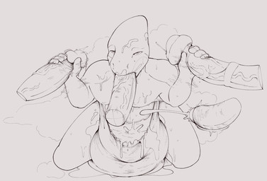 anthro big_diaper bodily_fluids bukkake chode cum cum_everywhere cum_in_diaper cum_in_mouth cum_inside cum_on_diaper cum_on_face cum_pooling cum_smuggling diaper disembodied_penis fellatio flared_penis foreskin gangbang genital_fluids genitals group group_sex handjob handjob_while_penetrated humanoid_genitalia humanoid_penis kneeling looking_at_viewer male male/male messy musk oral penetration penile penis sagging_diaper sex solo_focus sweat unclean_diaper vein veiny_penis steelshark steel_(steelshark) equid equine fish mammal marine shark hi_res