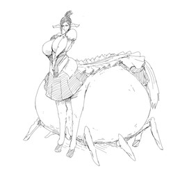 belly big_belly breasts female huge_belly hyper hyper_pregnancy machine pregnant pregnant_female simple_background solo white_background cross-crescent european_mythology greek_mythology mythology centaur equid equid_taur humanoid_taur mammal mammal_taur taur 2018 hi_res