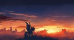 2012 absurd_res amazing_background ankard cloud detailed detailed_background equid equine feathered_wings feathers female feral friendship_is_magic grass hasbro hi_res hill landscape mammal my_little_pony mythological_creature mythological_equine mythology outside pegasus plant rainbow_dash_(mlp) scenery_porn silhouette sky solo sunset wings