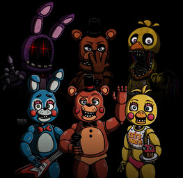 4_fingers ambiguous_gender anthro arms_bent beak belly bib black_background black_bow_tie black_eyebrows black_nose blue_body blue_eyes bow_tie brown_body buckteeth candle cheek_spots clothed clothed_anthro clothed_female clothing electric_guitar electronics eyebrows eyelashes featureless_crotch female female_anthro fingers gesture group guitar holding_guitar holding_microphone holding_musical_instrument holding_object holding_plate larger_anthro larger_female larger_male light long_ears machine male male_anthro microphone multicolored_body musical_instrument no_eyebrows open_beak open_mouth orange_beak pink_cheeks pink_clothing pink_underwear plate plucked_string_instrument pose purple_body purple_eyelids purple_eyes red_bow_tie red_cheeks simple_background size_difference smaller_ambiguous smile smiling_at_viewer standing string_instrument teeth text text_on_bib toothed_beak underwear waving waving_at_viewer whisker_spots white_belly white_bib white_inner_ear yellow_body jaleczu five_nights_at_freddy's five_nights_at_freddy's_(film) five_nights_at_freddy's_2 scottgames cupcake_(fnaf) toy_bonnie_(fnaf) toy_chica_(fnaf) toy_freddy_(fnaf) withered_bonnie_(fnaf) withered_chica_(fnaf) withered_freddy_(fnaf) animatronic avian bear bird chicken galliform lagomorph leporid mammal phasianid rabbit robot 2025 absurd_res artist_name colored digital_drawing_(artwork) digital_media_(artwork) english_description english_text hi_res lighting shaded