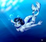 anthro bubble female freckles looking_up pawpads paws sea smile solo underwater water alterkitten katerina katya harp_seal mammal marine pinniped seal absurd_res hi_res