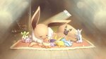 16:9 alternate_version_at_source ambiguous_gender attic blurred_background breastfeeding canid carpet detailed_background eevee eeveelution espeon evolutionary_family feral flareon floor fuchsia_(artist) generation_1_pokemon generation_2_pokemon generation_4_pokemon generation_6_pokemon glaceon group hi_res inside jolteon leafeon licking light lighting mammal nintendo pokemon pokemon_(species) rug shaded sylveon tail tongue tongue_out umbreon vaporeon widescreen window wood wood_floor
