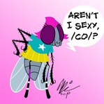 4_arms anthro bottomwear clothing dialogue female freckled_face freckles hair hands_on_hips multi_arm multi_limb no_pupils pink_hair realistic_anthro redesign shirt skirt solo speech_bubble text topwear unknown_artist disney the_buzz_on_maggie maggie_pesky arthropod fly_(animal) housefly insect dated english_text signature