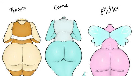 anthro back_wings big_butt butt butt_focus female group lineup trio wings ziinoxxx blushcrunch_studio dandy's_world roblox connie_(dandy's_world) flutter_(dandy's_world) teagan_(dandy's_world) animate_inanimate arthropod butterfly ghost insect lepidopteran spirit toon_(dandy's_world)
