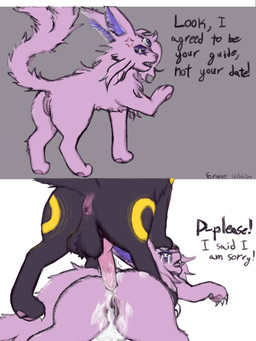 after_vaginal animal_genitalia animal_penis anus ball_tuft balls bodily_fluids butt canine_genitalia canine_penis claws crying cum cum_from_vagina cum_in_vagina cum_inside cum_on_butt cum_on_penis defeat_sex defeated dialogue duo female feral feral_on_feral forced forced_vaginal fur genital_fluids genitals leaking_cum makeup male male/female mascara messy open_mouth paws penis pink_body pink_fur rape running_makeup running_mascara sex shaking tail tears text tongue tongue_out tuft vaginal vein veiny_penis vulva erunas instant_loss_2koma nintendo pokemon rune_(erunas) canid canine eeveelution espeon felid feline generation_2_pokemon mammal pokemon_(species) umbreon 3:4 english_text hi_res