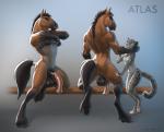 2015 abs animal_genitalia animal_penis anthro atlas_(jelomaus) back_muscles backsack balls biceps big_balls big_penis black_balls blue_eyes bottomless breasts brown_body brown_fur butt clothed clothing clothing_lift digital_media_(artwork) digitigrade draft_horse ear_piercing equid equine equine_genitalia equine_penis facial_piercing felid female fur genitals gradient_background grey_body grey_fur group hair half-erect hi_res hooves horse interspecies larger_male leopard leopard_spots male male/female mammal markings medial_ring multiple_poses muscular muscular_male nipples nose_piercing nose_ring nude pantherine paws pecs penis piercing pose ring_piercing septum_piercing shirt shirt_lift side_view simple_background size_difference smaller_female snow_leopard spots spotted_body spotted_fur tail tail_wraps tank_top topwear underhoof undressing unguligrade vein wraps zaush