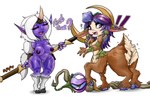 1_horn accessory animal_ears anus areola big_breasts breasts brown_body brown_fur dialogue duo exclamation_point eyelashes eyes_closed female flower flower_in_hair fur genitals hair hair_accessory holding_object holding_staff hooves horn humanoid_pointy_ears leg_markings long_hair markings navel nipples nude open_mouth pink_areola pink_horn pink_nipples plant pointy_ears purple_areola purple_body purple_eyes purple_hair purple_markings purple_nipples pussy short_stack simple_background small_breasts staff tan_body tan_fur tan_skin text thigh_markings white_background white_hair nightlydayart league_of_legends riot_games tencent lillia_(lol) soraka animal_humanoid deer deer_humanoid deer_taur faun horned_humanoid humanoid hybrid mammal mammal_humanoid mammal_taur taur yordle 3:2 absurd_res hi_res
