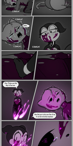 3_toes 4_fingers age_difference angry anthro asphyxiation barefoot bed bedroom bell bell_collar blood blood_from_mouth blood_from_vagina blood_in_mouth blood_in_pussy blood_on_breast bodily_fluids border breasts choking clothing collar collar_only colored_blood cough covered_in_blood crying dominant dominant_female duo falling feet female fingers fire foot_on_belly furniture genitals horn immortality inside male male/female mocking nipples nude nude_female organs purple_blood regeneration saliva shota snuff tail tears toes unusual_blood unusual_bodily_fluids vulva young young_anthro young_male e254e herialk_(e254e) tom_(e254e) demon domestic_cat felid feline felis mammal absurd_res comic greyscale hi_res monochrome