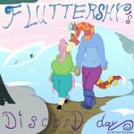 1:1 anthro anthrofied big_breasts breasts chimera clothing comic compression_artifacts discord_(mlp) draconequus duo english_text equid equine female fluttershy_(mlp) friendship_is_magic hasbro hi_res horatio_svetlana horse huge_breasts male mammal my_little_pony outside pony scarf snow text
