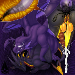 anal bodily_fluids cum cum_inside cutout dream duo feral from_behind_position genital_fluids male male/male mating_grip mounting sex view dreamydraemon mythology inky dragon mythological_creature mythological_scalie scalie 1:1 hi_res