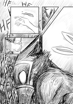 anthro bodily_fluids breasts breath clothing condom duo feet female filled_condom footwear hand_on_torso male male/female muzzle_(object) muzzled nipples notched_ear on_ground panting sex sexual_barrier_device socks sweat dragonweirdo beastars haru_(beastars) legoshi_(beastars) canid canine canis lagomorph leporid mammal rabbit wolf absurd_res comic hi_res monochrome