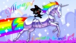 :d ambiguous_gender bent_legs black_body black_fur domestic_cat duo english_text equid equine extended_arms extended_legs felid feline felis feral fur gamercat_(character) horn machine mammal mythological_creature mythological_equine mythology open_mouth quadruped rainbow rainbow_arch riding robot robot_unicorn_attack size_difference smile spread_arms straddling straight_leg tail text the_gamercat unicorn unknown_artist wallpaper wide_eyed