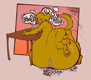 anthro autobellyhump autobellyjob belly belly_on_ground big_belly blush bodily_fluids burp_cloud burping cum cum_on_belly cum_on_body cum_on_own_belly cum_on_self deep_navel genital_fluids genitals glunk_(sound_effect) huge_belly hyper hyper_belly internal lying male masturbation navel navel_fetish navel_penetration navel_play nude obese on_front overweight penetration penis rumbling_stomach sex_toy sex_toy_in_navel solo sound_effects x-ray_view creepsterrr tib_(creepsterrr) canid canine canis domestic_dog mammal hi_res