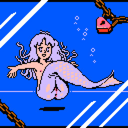 anus chain female flat_chested genitals hair lock nipples open_mouth pink_nipples purple_eyes purple_hair solo split_form underwater vulva water saiwai_hiroshi konami the_goonies annie_the_mermaid aquatic humanoid merfolk 1:1 2015 digital_media_(artwork) pixel_(artwork)