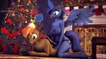 16:9 3d_(artwork) animal_genitalia animal_penis anthro blep breasts button_mash_(mlp) christmas christmas_tree crossgender digital_media_(artwork) duo equid equine equine_genitalia equine_penis friendship_is_magic ftg_crossgender fti_crossgender gamer_princess_luna genitals gynomorph gynomorph/male gynomorph_on_top hasbro hi_res holidays horn imminent_anal intersex intersex/male intersex_on_top magic male male_on_bottom mammal my_little_pony mythological_creature mythological_equine mythology nipples on_bottom on_top penis plant princess_luna_(mlp) senthaurekmern tongue tongue_out tree widescreen winged_unicorn wings