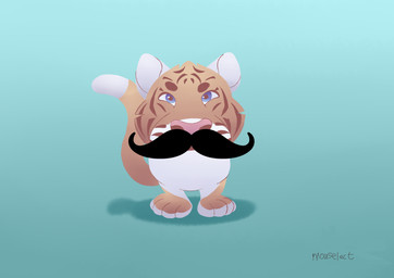 armless belly big_mustache big_nose black_facial_hair black_mustache blue_eyes brown_body brown_eyebrows brown_fur brown_pupils cyan_background dipstick_ears dipstick_tail ear_markings eyebrows facial_hair feral front_view fur gradient_background handless looking_at_viewer male markings multicolored_ears mustache nude orange_body orange_fur paws pink_nose pupils simple_background solo standing striped_body striped_fur stripes tail tail_markings white_body white_fur mouselect felid mammal pantherine tiger absurd_res hi_res