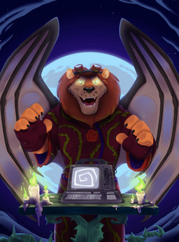 anthro back_wings brown_clothing brown_gloves brown_handwear candle clothing colored_fire eyewear eyewear_on_head fingerless_gloves fire gloves glowing glowing_eyes goggles goggles_on_head green_fire green_vines handwear male ritual solo wings green-nightingale casandro felid lion mammal pantherine hi_res