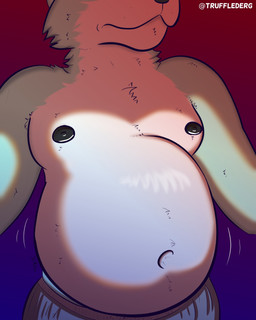 anthro areola belly black_areola black_nipples blue_body blue_fur clothed clothing fur male moobs navel nipples overweight overweight_anthro overweight_male solo topless topless_anthro topless_male white_body white_fur trufflederg 2026 4:5 digital_drawing_(artwork) digital_media_(artwork) english_description hi_res
