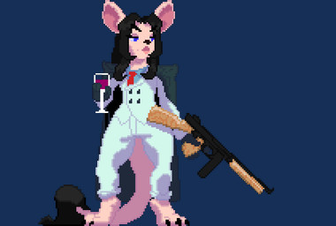 alcohol anthro beverage clothed clothing container cup drinking drinking_glass femboy glass glass_container glass_cup gun hair holding_gun holding_object holding_ranged_weapon holding_weapon male ranged_weapon shooting simple_background smile solo submachine_gun tail thick_thighs thompson_gun transparent_background weapon wide_hips wine wine_glass tsunamidusher dipodomyine heteromyid kangaroo_rat mammal rodent alpha_channel animated digital_media_(artwork) pixel_(artwork) pixel_animation