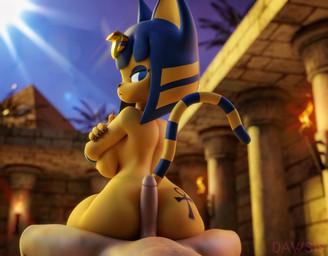 ankh anthro breasts butt duo erection female female_focus female_on_human first_person_view genitals half-closed_eyes hot_dogging human_on_anthro interspecies looking_at_viewer looking_back male male/female male_on_anthro narrowed_eyes nipples nude outside penis sex side_boob solo_focus sun daws19 hazeker_(modeler) animal_crossing nintendo ankha_(animal_crossing) domestic_cat felid feline felis human mammal 3d_(artwork) absurd_res digital_media_(artwork) hi_res