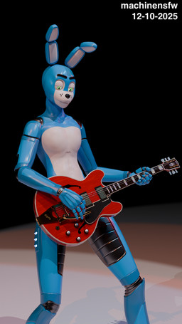 anthro electric_guitar guitar machine male musical_instrument playing_guitar playing_music plucked_string_instrument simple_background solo stage_lights standing string_instrument machinensfw disembowell_(modeler) red-eye_(modeler) blender_cycles five_nights_at_freddy's scottgames bonnie_(fnaf) animatronic lagomorph leporid mammal rabbit robot 3d_(artwork) 9:16 blender_(artwork) digital_media_(artwork) hi_res portrait
